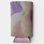 コーラルリーフ抽象芸術アート スリム缶クーラー (正面)