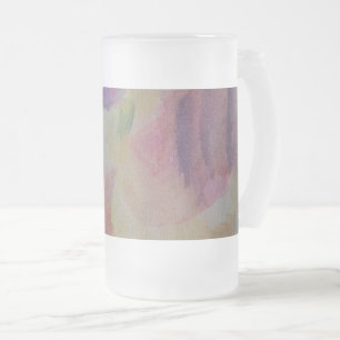 コーラルリーフ抽象芸術アート フロストグラスビールジョッキ