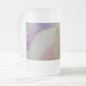 コーラルリーフ抽象芸術アート フロストグラスビールジョッキ (正面左)