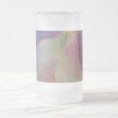 コーラルリーフ抽象芸術アート フロストグラスビールジョッキ (中央)