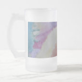 コーラルリーフ抽象芸術アート フロストグラスビールジョッキ (左)