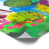 コーラルリーフ素晴らしバリアリーフ水のカラーアート ポスター (角)