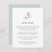 コーラルリーフ結婚ズゲスト詳細カード エンクロージャーカード (正面/裏面)