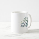 コーラルリーフ絵を描のビーチ恋人 コーヒーマグカップ (正面右)