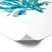 コーラルリーフ絵画ズターコイズビーチデコールウォールアート ポスター (角)