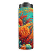 コーラルリーフ鮮やかを探索するダイバー タンブラー (正面)