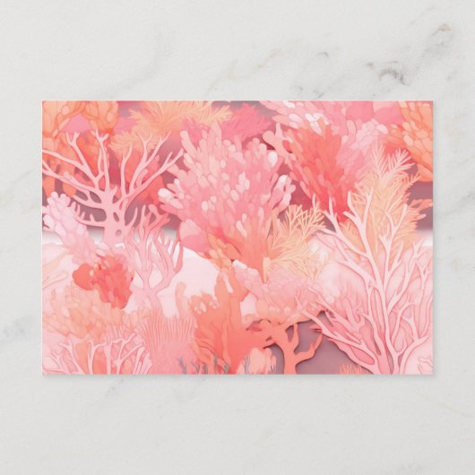 コーラルリーフ鮮やか赤面ピンク詳細 エンクロージャーカード (裏面)