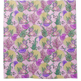 コーラルリーフ シャワーカーテン