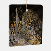 コーラルリーフ – 金ゴールド&パール交響曲 セラミックオーナメント (右)