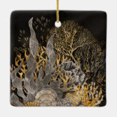 コーラルリーフ – 金ゴールド&パール交響曲 セラミックオーナメント (裏面)