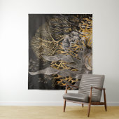 コーラルリーフ – 金ゴールド&パール交響曲 タペストリー (インサイチュ)