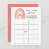 コーラルレインボーベビーシャワービンゴゲーム (正面/裏面)