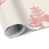 コーラルレッドエバーグリーンスタンドラッピング紙 ラッピングペーパー (ロールコーナー)