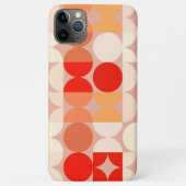 コーラルレッドオレンジ赤面ピンクモザイクアートパターン Case-Mate iPhoneケース (裏面)