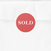 コーラルレッドクラシックタイポグラフィカスタム販売 ラウンドシール