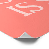 コーラルレッドクリエイティブツールイラストレーションセルフ気に ポスター (角)