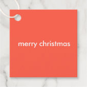 コーラルレッドクリスマス |プレインシンプルミニマリスト フェイバータグ (正面)