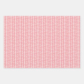 コーラルレッドサニーイエローグリーン抽象芸術ジグザグアート ラッピングペーパーシート (正面2)