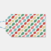 コーラルレッドティール(緑がかった色)レトログルービーメリークリスマス ギフトタグ (裏面横)