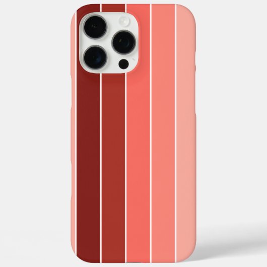コーラルレッドピンクストライプ色 Case-Mate iPhoneケース (裏面)
