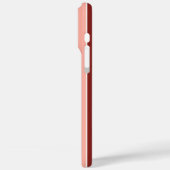 コーラルレッドピンクストライプ色 Case-Mate iPhoneケース (裏面 / 左)