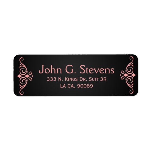 コーラルレッドフローラオーナメントオンブラック ラベル (正面)