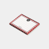 コーラルレッドブラックバッファロープレイドチェック1IR ポストイット (アングル)