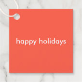 コーラルレッドホリデーズ モダン| ミニマル スタイリッシュ フェイバータグ (正面)