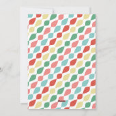 コーラルレッドレトログルービーメリークリスマス シーズンカード (裏面)