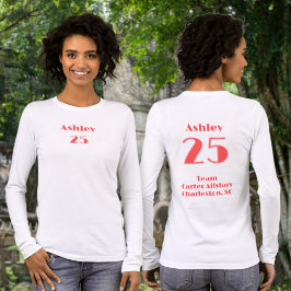 コーラルレッド名、番号、チーム(Limelight) トライブレンドＴシャツ