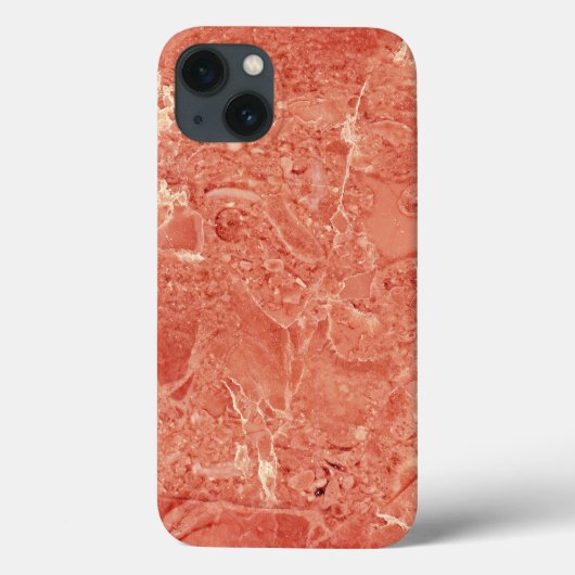 コーラルレッド大理石テクスチャ Case-Mate iPhoneケース (裏面)