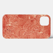 コーラルレッド大理石テクスチャ Case-Mate iPhoneケース (裏面 (横))
