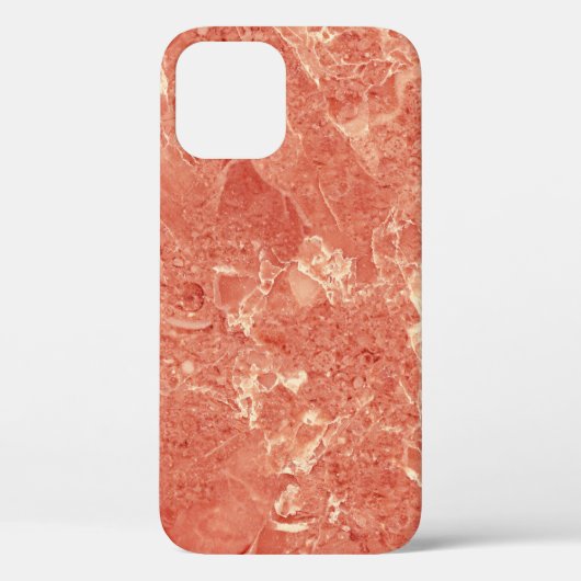 コーラルレッド大理石テクスチャ Case-Mate iPhoneケース (裏面)