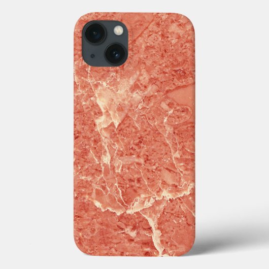 コーラルレッド大理石テクスチャ Case-Mate iPhoneケース (裏面)