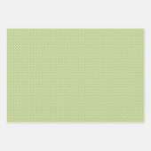 コーラルレッド赤面ピンクミントブルーグリーンオーナメント ラッピングペーパーシート (正面2)