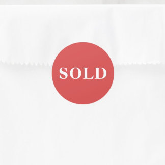 コーラルレッド クラシックタイポグラフィー オーダーメイド Sold ラウンドシール