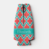 コーラルレッド、ティール（緑がかった色）モロッコ#4DSティール（緑がかった色）名モノグラム ボトルクーラー (裏面)