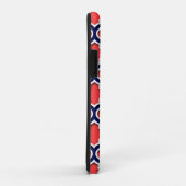 コーラルレッド、ネイビーホワイトモロッコクローバー#5DS Case-Mate iPhoneケース (裏面/右)