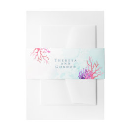 コーラルレ鮮やかーフ結婚ズ 招待状ベリーバンド