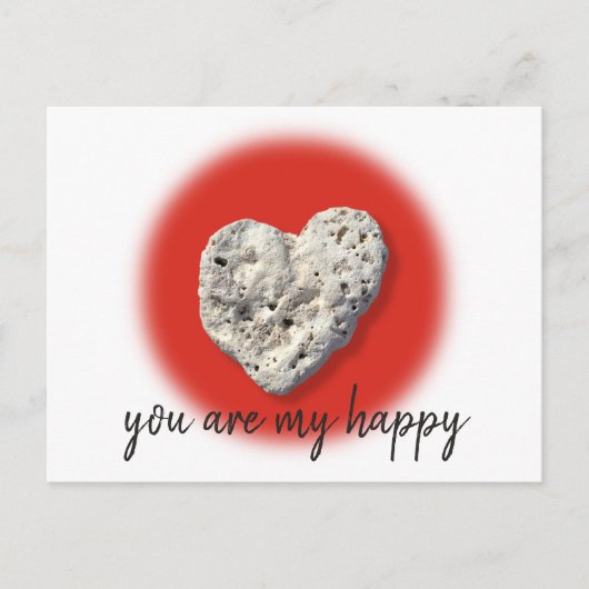コーラルロックハート私の幸せな脚本モダン ポストカード (正面)