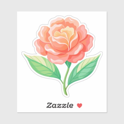 コーラルワイルドフラワーカスタムのビニールカットのシール シール (シート)