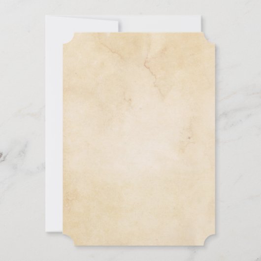 コーラルヴィンテージカウボーイ誕生日招待状 招待状 (裏面)