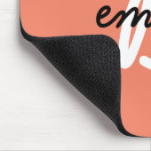 コーラル名 |イニシャルモダントレンディースタイリッシュオレンジ マウスパッド (コーナー)