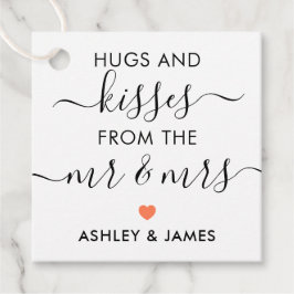 コーラル夫妻のハグとキスラベル フェイバータグ