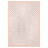 コーラル市松模様にピーチグレーテーブルクロスとスタイル テーブルクロス (正面)