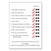 コーラル彼は、彼女はブライダルシャワーのゲームカードを言った テーブルナンバー (裏面)