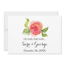 コーラル彼は、彼女はブライダルシャワーのゲームカードを言った