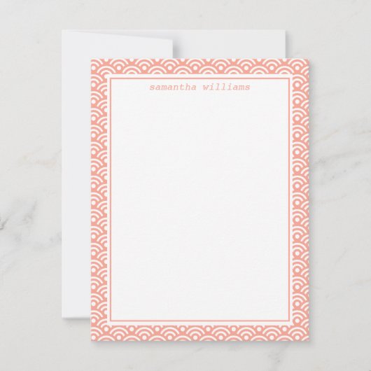 コーラル日本のセイガイハパターン 招待状 (正面)