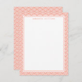 コーラル日本のセイガイハパターン 招待状 (正面/裏面)