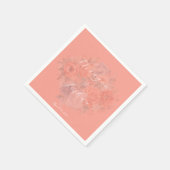 コーラル春フローラ結婚ズ紙ナプキンス スタンダードカクテルナプキン (角)